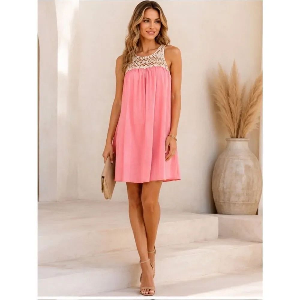 Lilly Pulitzer Rachelle Mini Swing Dress Pink Sun Ray